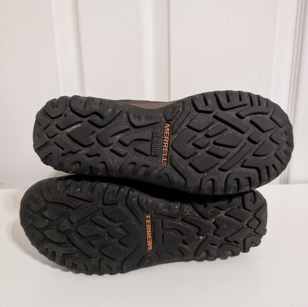 Merrell Women's Decora Chant Brown Sugar Leather Zip Waterproof Boots Size 8 - Picture 9 of 12